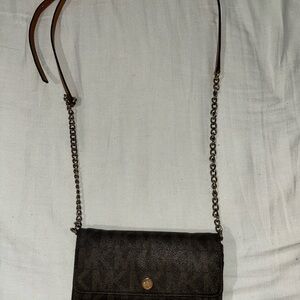 MICHAEL Michael Kors Brown Crossbody Bag with Chain Strap